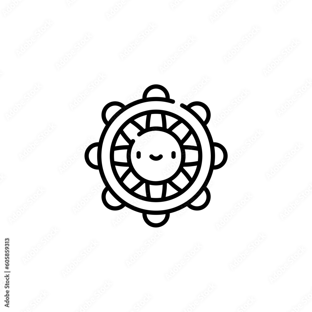 dharma wheel icon with black color dharma wheel icon with black color