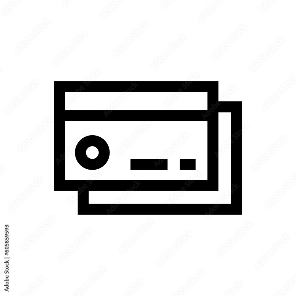 credit card icon with black color credit card icon with black color