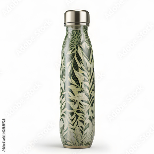 A meticulously crafted water bottle made entirely from sustainable bamboo photo