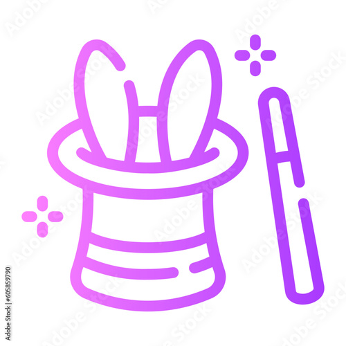 magic trick Line Gradient Icon