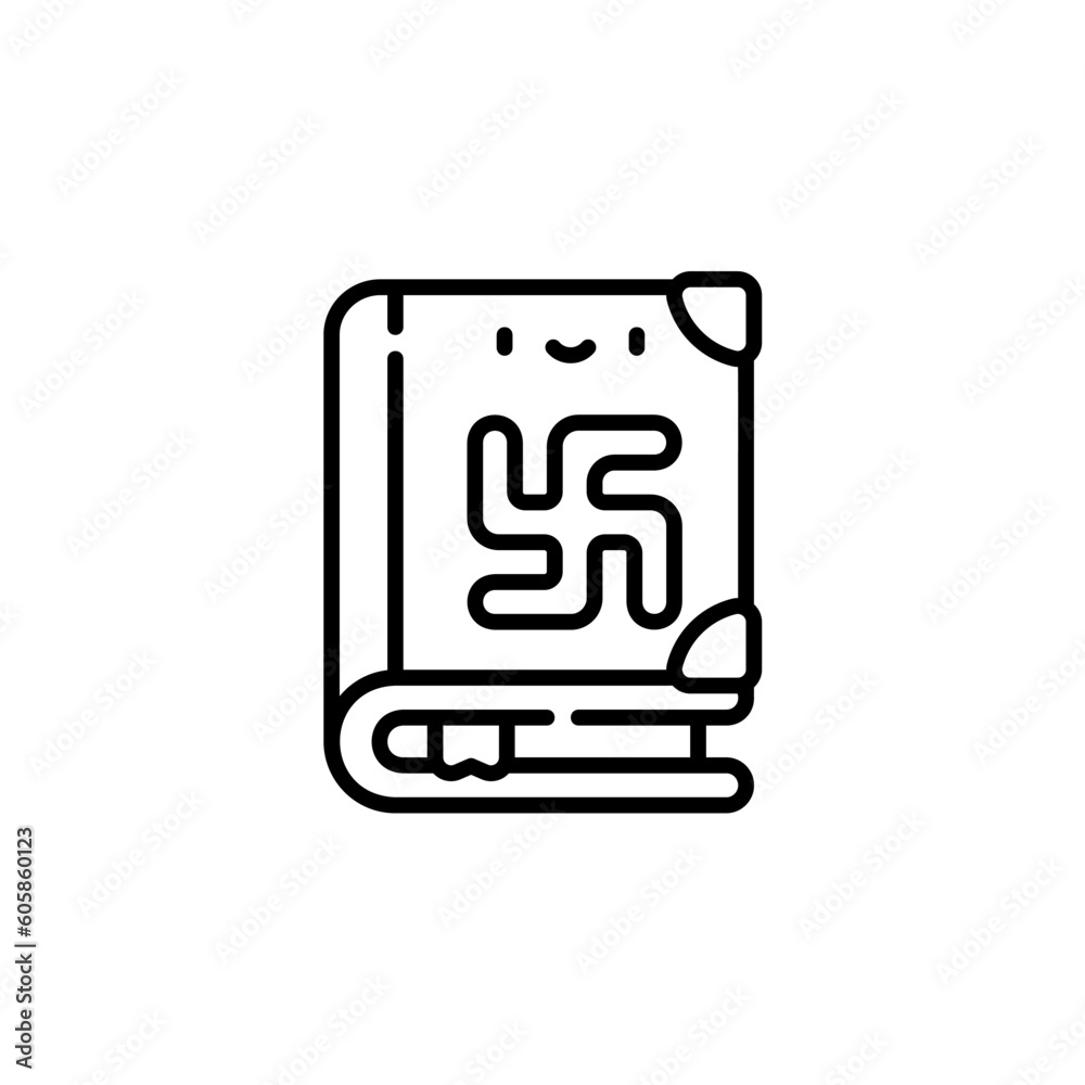 vedas book icon with black color vedas book icon with black color