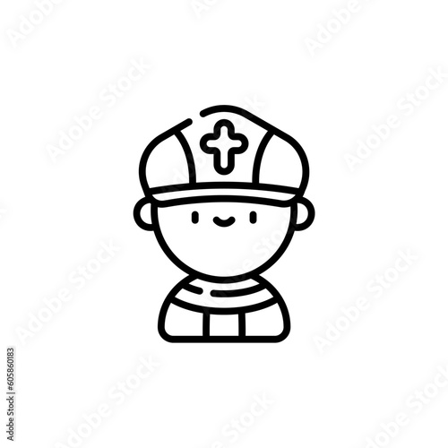 pope icon with black color
