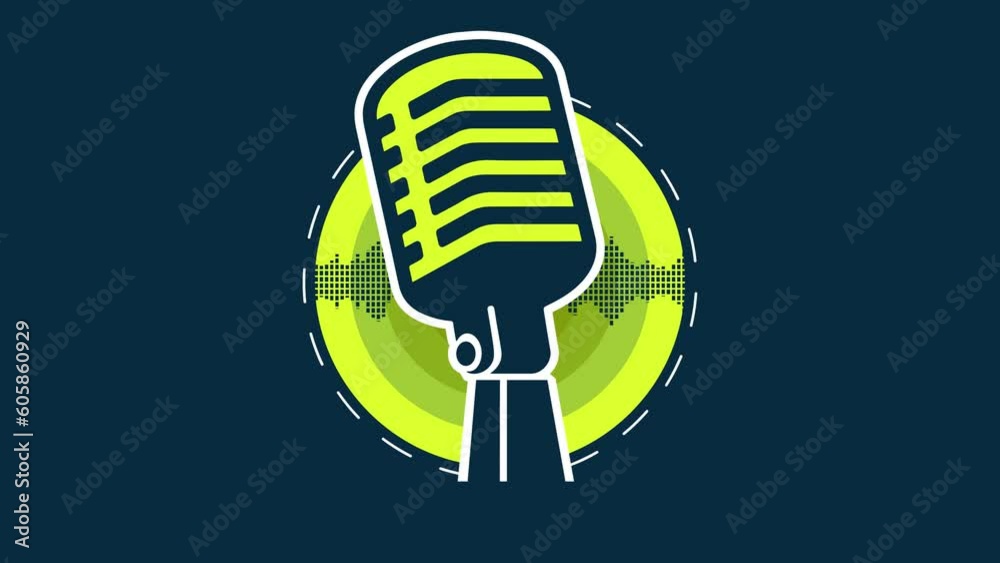 Podcast intro logo animation for social media channel