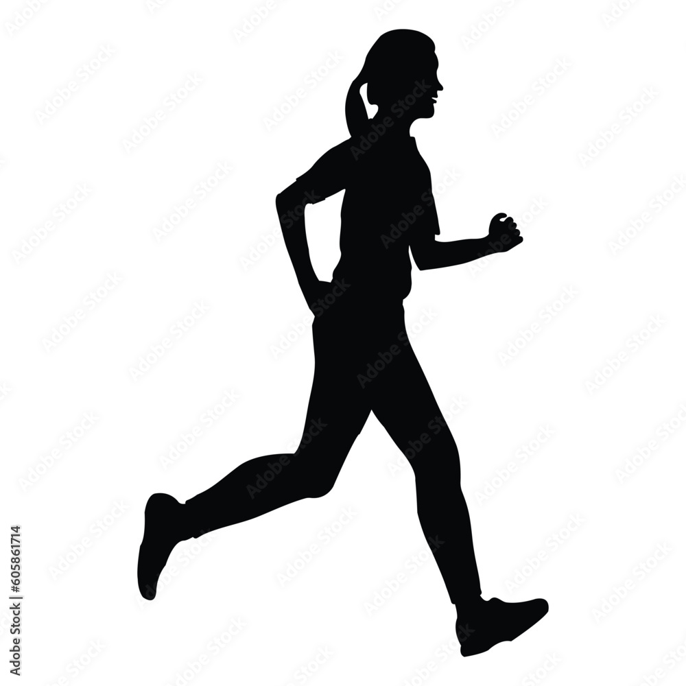 running woman icon vector