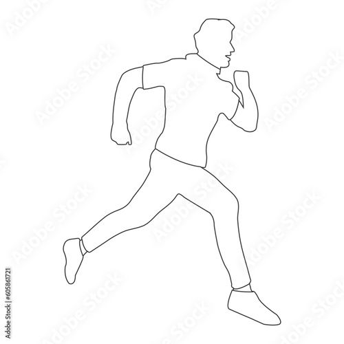 running man icon vector