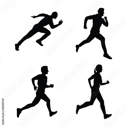 running person icon vector