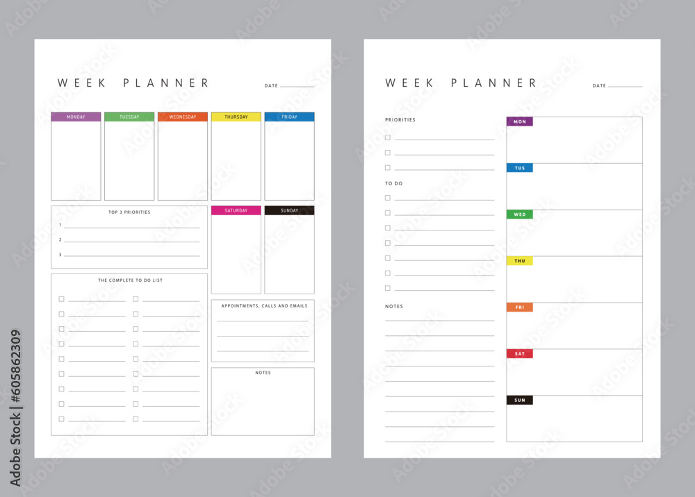 (Good Day) set of daily Weekly to do list planner. (Good Day) set of daily Weekly to do list planner.