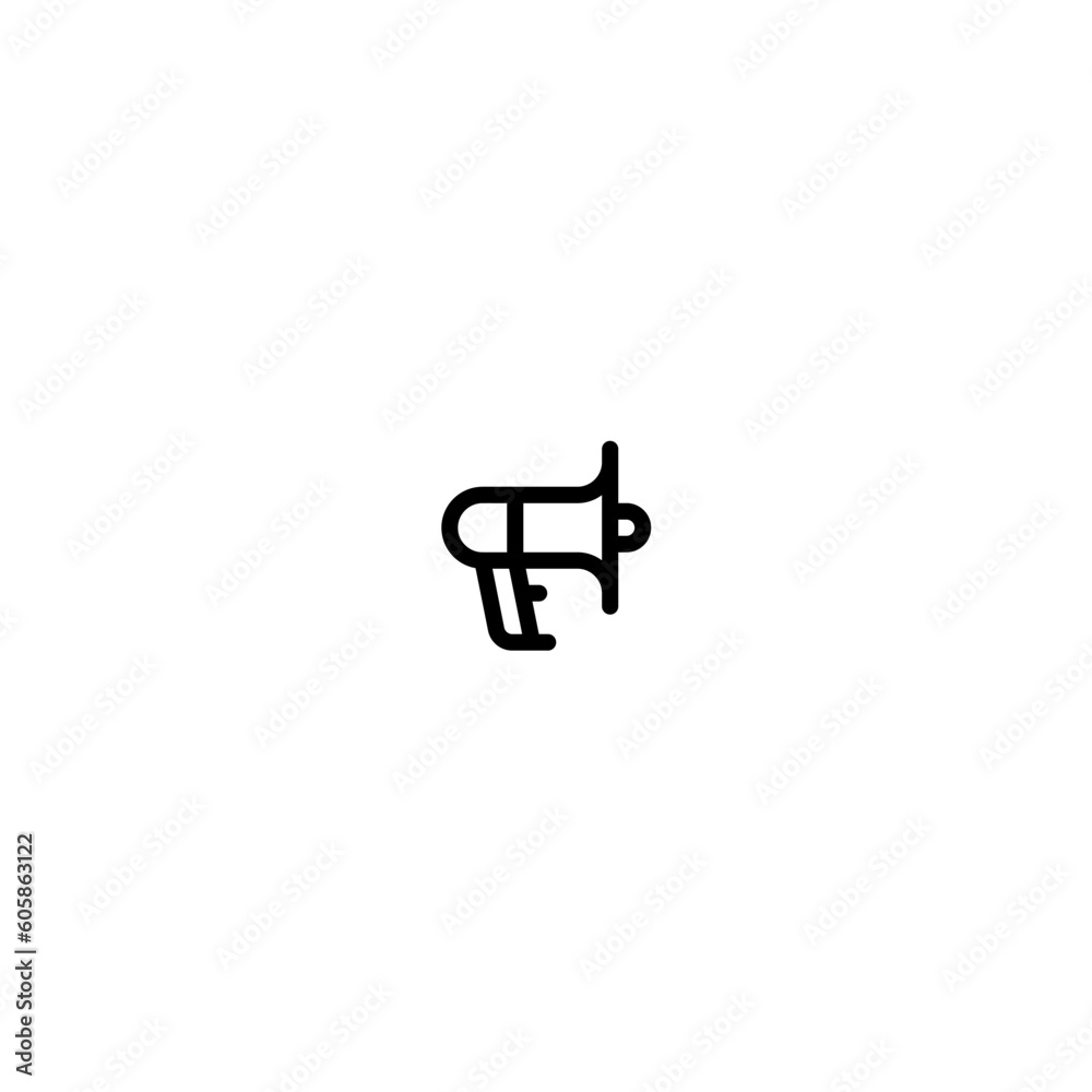 megaphone icon with black color megaphone icon with black color