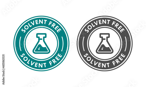 Solvent free design logo template illustration
