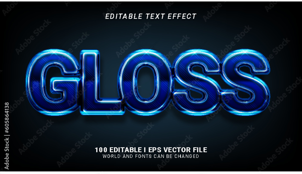 glossy text effect