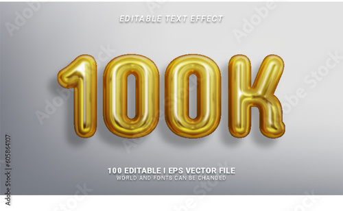 100k text effect