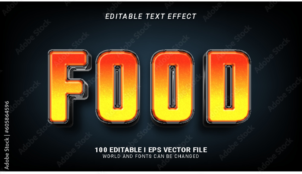 food text effect