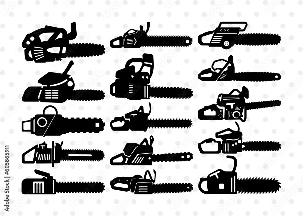Chain Saw SVG, Chain Saw Silhouette, Logging Chainsaw Svg, Wood Cutting