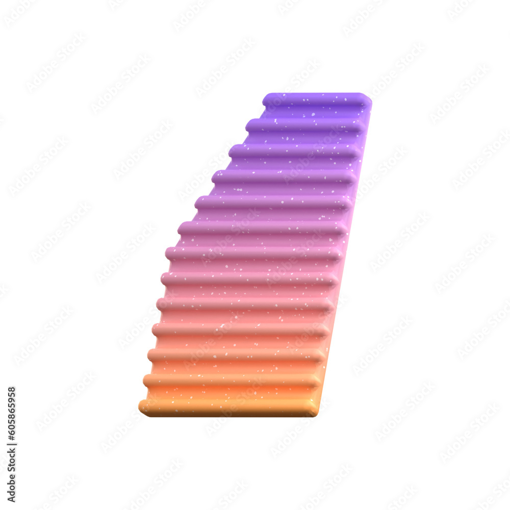 3d rendering - Abstract Gradient Object art, geometric shapes 3d rendering - Abstract Gradient Object art, geometric shapes