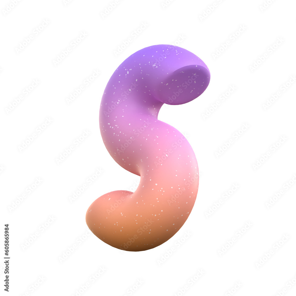 3d rendering - Abstract Gradient Object art, geometric shapes 3d rendering - Abstract Gradient Object art, geometric shapes