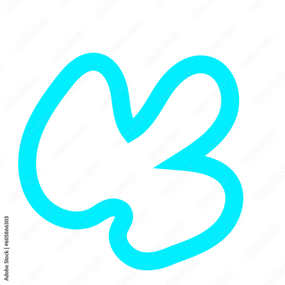 Blue Blob Outline Element Blue Blob Outline Element
