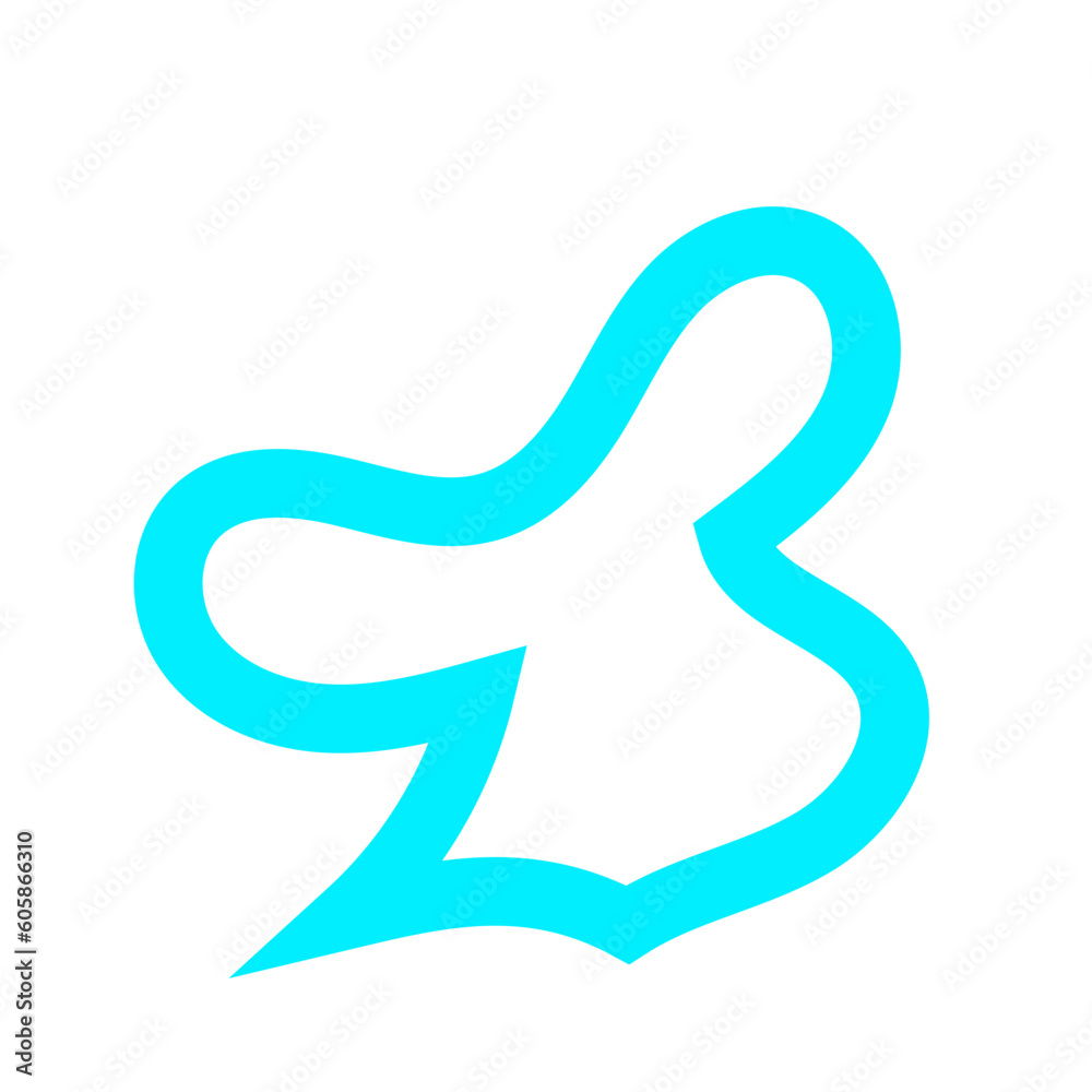 Blue Blob Outline Element Blue Blob Outline Element