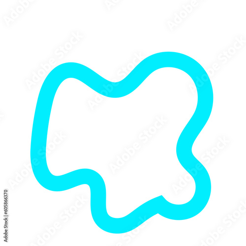 Blue Blob Outline Element