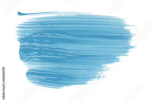 Shiny light blue brush watercolor painting isolated on transparent background. watercolor png