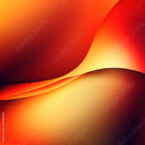 Abstract orange red forest autumn background curve with Generative AI.