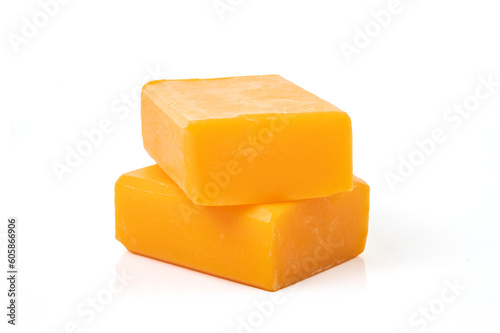 orange soap vitamin C with isolated on white background.