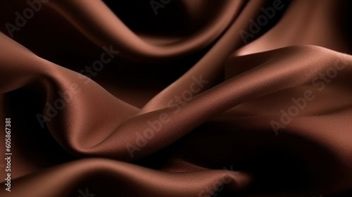 チョコレート色の布背景 Generative AI
