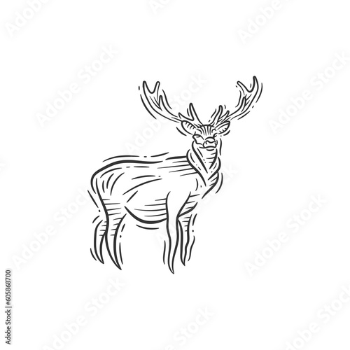 Tribal Animal Tattoo - Elk