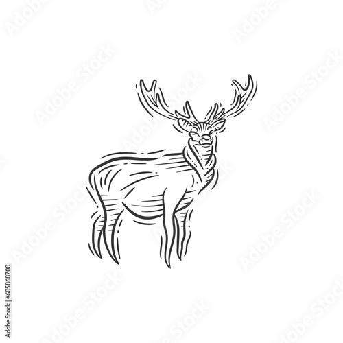 Tribal Animal Tattoo - Elk