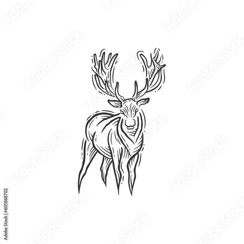 Tribal Animal Tattoo - Elk