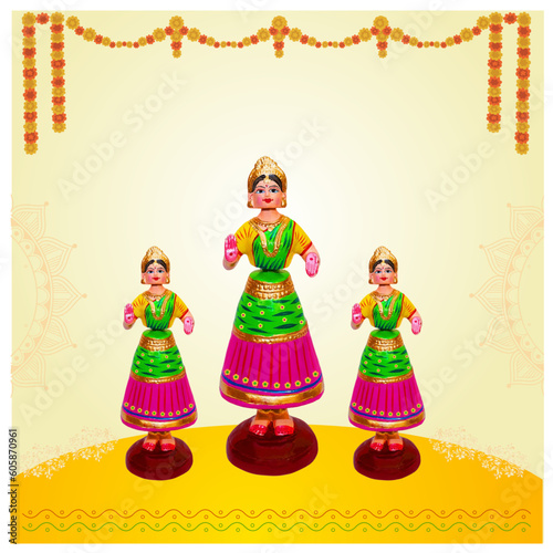 Kondapalli Bomma Andhra Pradesh Handmade Wooden Dancing Doll, Indian Handcrafts  photo