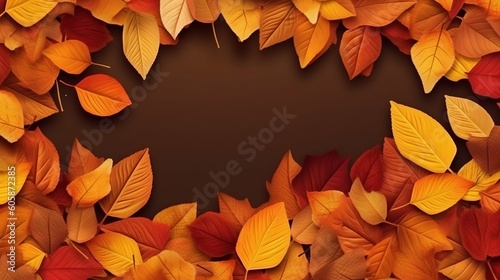 Thanksgiving Autumn Background, Generative Ai