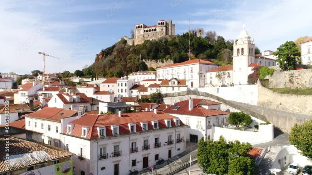 Drone view Historic City of Leiria Drone view Historic City of Leiria