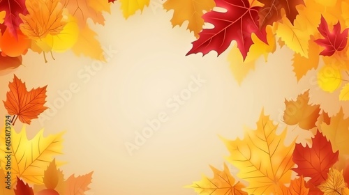 Thanksgiving Autumn Background  Generative Ai