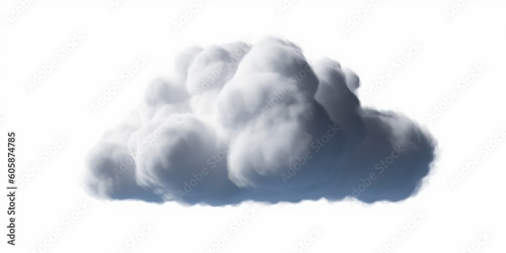 3d render of realistic white cloud isolated on transparent background, Generative AI 3d render of realistic white cloud isolated on transparent background, Generative AI