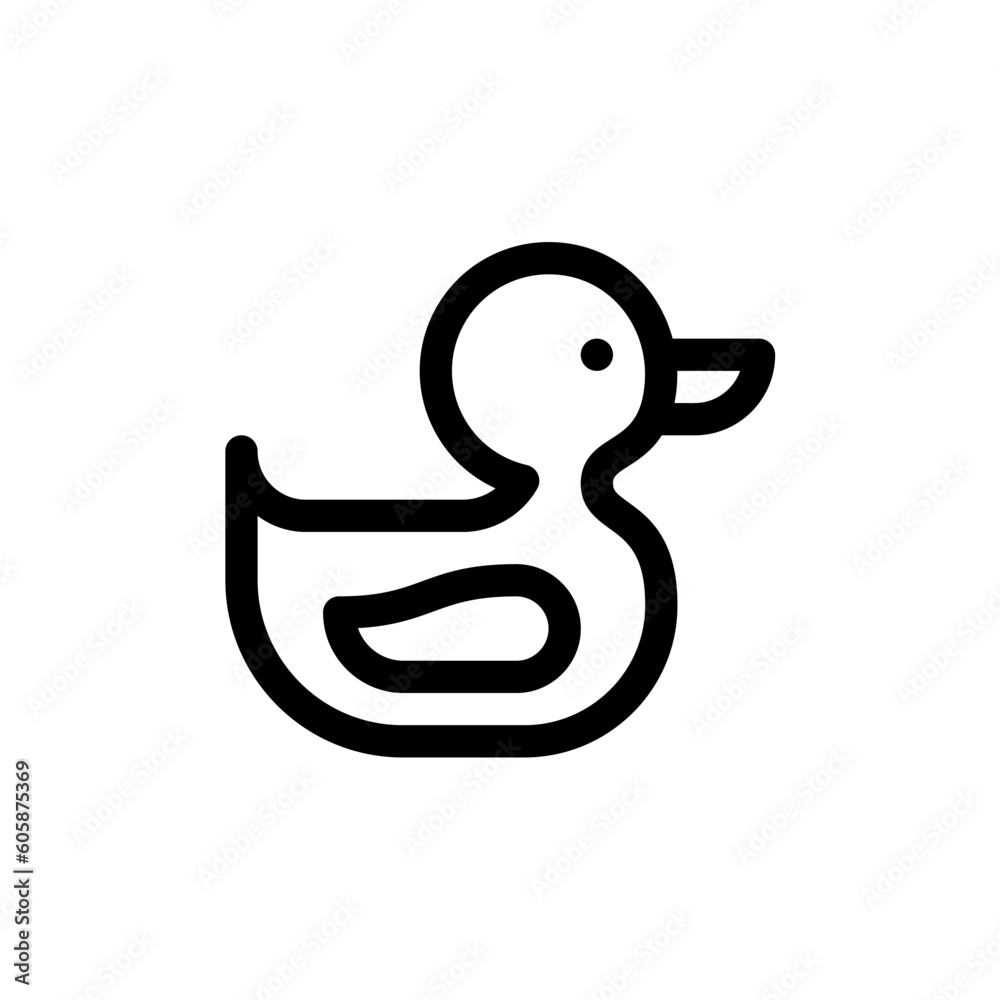 toy duck icon with black color toy duck icon with black color