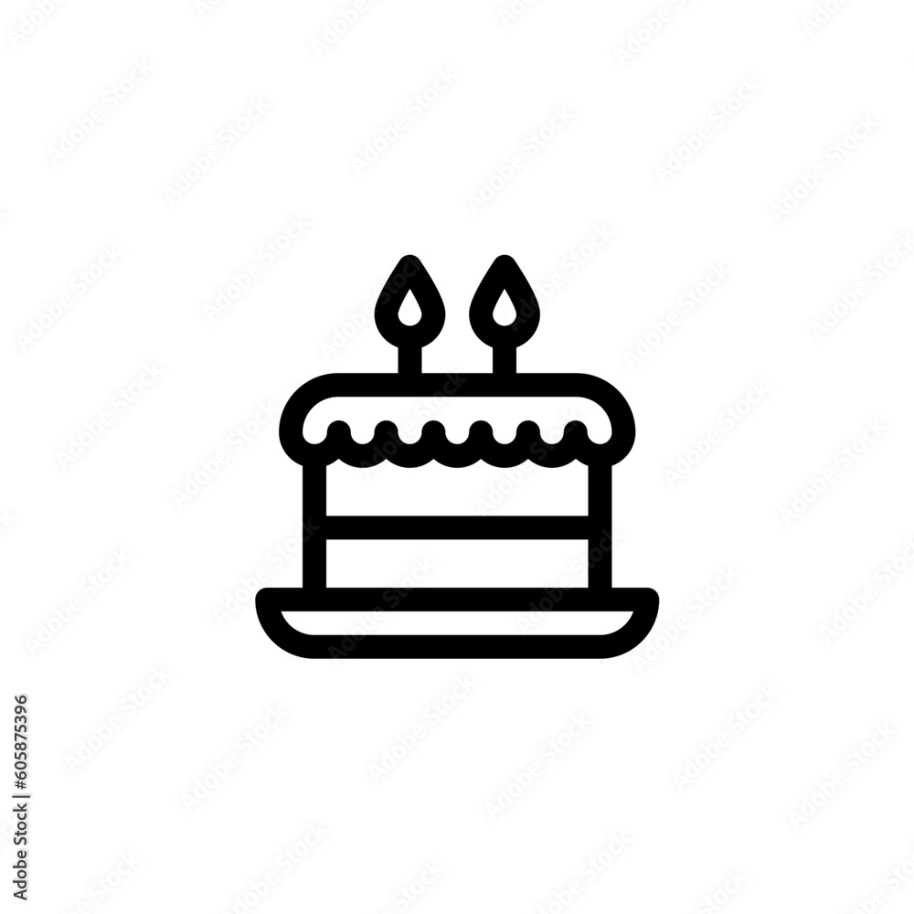 cake icon with black color