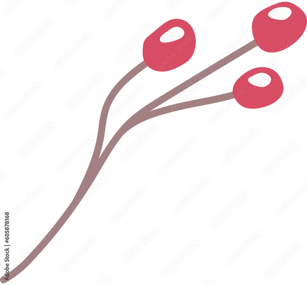 Branch Berry Design Element