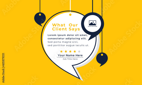 Client or customer service review testimonial social media post. Customer or client service feedback review post design template