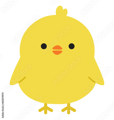 かわいいひよこの全身イラスト