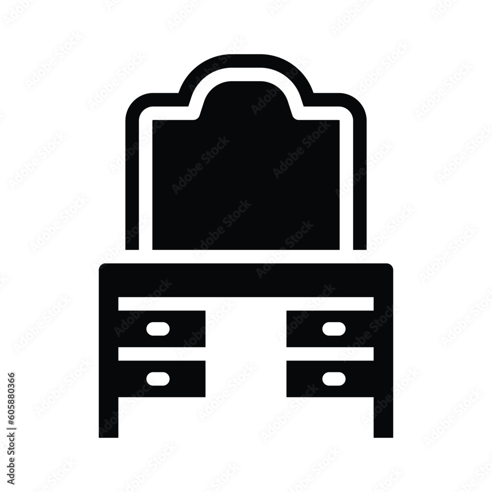 dresser glyph icon illustration vector graphic dresser glyph icon illustration vector graphic