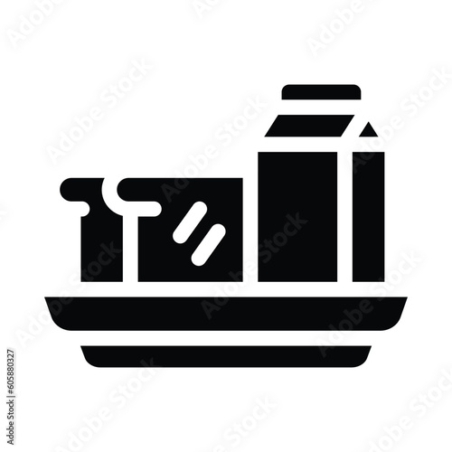 breakfast glyph icon illustration vector graphic
