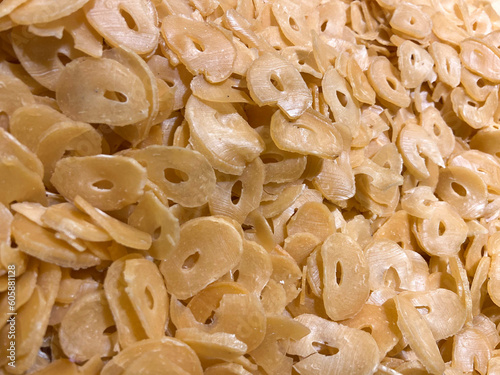 Kerupuk udang mentah, raw shrimp crackers, Kerupuk is a traditional Indonesian food that is usually eaten with rice