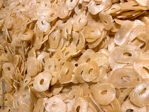 Kerupuk udang mentah, raw shrimp crackers, Kerupuk is a traditional Indonesian food that is usually eaten with rice