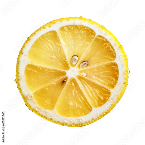 lemon slice isolated transparent background