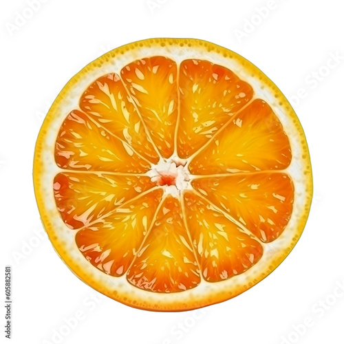 orange slice isolated transparent background