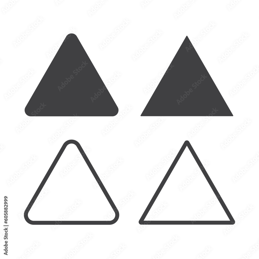 Triangle shape icon isolated vector illustration. Triangle shape icon isolated vector illustration.