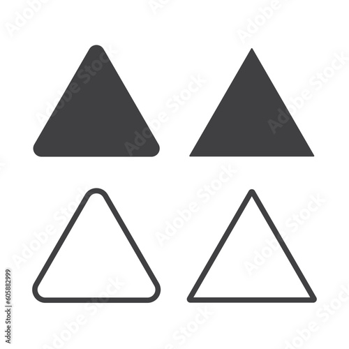 Triangle shape icon isolated vector illustration.