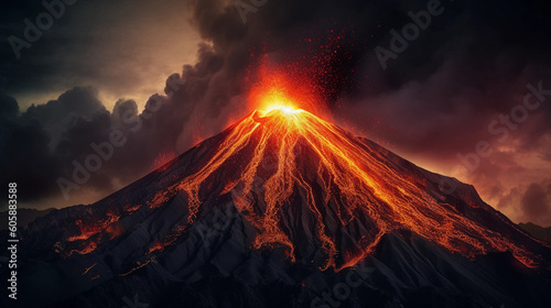 fire in the mountains volcano © patryk66