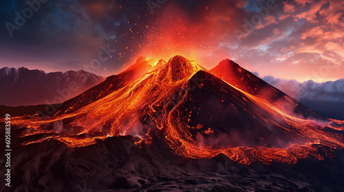 fire in the sky volcano