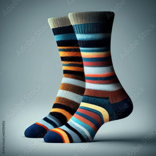 beautiful colorful striped socks